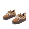 Zapatillas de entrenamiento alemanas de suela gruesa, estilo retro, forradas de polar para mujer, nueva colección otoño/invierno 2026, con cordones, casuales, versátiles con parte superior de polar tipo gamuza