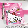 Nuevo Cuaderno M5 Lindo de Gato para Pareja, Estilo de Dibujos Animados Japonés y Coreano, Portátil con Cierre Magnético, Portatarjetas de Hojas Sueltas Desmontable