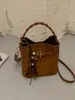 Bolsa tote balde vintage de alta qualidade para mulheres 2025 inverno nova elegante versátil bolsa de ombro bolsa transversal