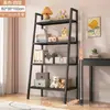 Estante Trapézio Estante de Livros Rack de Armazenamento de Chão Quarto Casa Multi-Camadas Ferro Armazenamento Exibição Rack Sala de Estar Armazenamento de Lanches Uso Doméstico