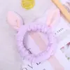 Faixa de Cabeça de Coelho Fofa para Lavar o Rosto, Faixa de Cabeça de Inverno para Lavar o Rosto, Estilo Coreano Celebridade da Internet Doce e Fofa Faixa de Cabeça com Orelhas de Coelho