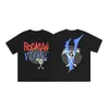 [Transfronterizo 220g] Marca Trendy Americana Vlone Jerry Big V Camiseta Casual Calle Alta Calle Street Pareja Manga Corta Vtg