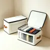Caja de Almacenamiento Plegable de Venta Caliente Transfronteriza con Ventana Visible, Organizador de Ropa de Gran Capacidad, Caja de Almacenamiento de Tela para Armario de Dormitorio