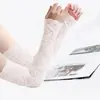Nuevos Guantes de Verano con Protección Solar para Mujer, Mangas de Encaje de Hielo, Mangas para Conducir, Mangas Largas Falsas, Mangas Decorativas