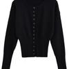 Cárdigan de punto Estilo europeo y americano Retro americano Adelgazante de cintura Chaqueta corta de punto con cuello redondo y manga larga Top Bm