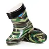 Botas de lluvia de lana de cordero industriales y mineras con suela gruesa de cuero de vaca para hombres y mujeres, botas de lluvia cálidas y duraderas de media caña forradas de vellón, botas de agua cortas antideslizantes para sitios de construcción