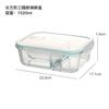 Fiambrera de vidrio transparente resistente al calor para microondas, lonchera sellada, recipiente de vidrio para refrigerador