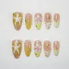 Comercio Exterior Transfronterizo 30 Piezas Uñas Portátiles Tridimensionales 3D Uñas Postizas de Uña Artística de Alta Gama con Forma de Almendra Parches de Uñas Terminados