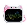 Placa de escrita LCD colorida de gato de desenho animado de 10 polegadas, placa de desenho para grafite de proteção ocular infantil, placa de escrita de energia luminosa eletrônica LCD
