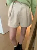 Hers Un Scoop Dulce 2025 Principios de Otoño Retro Simple Versátil para el Día a Día Shorts Casuales de Pana Adelgazantes para Mujer 66668