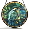 Colgante de Cristal de Arrendajo Azul Adorno de Cristal para el Hogar Decoración de Ventana Atrapasol para el Jardín