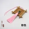 Franjas para Chapéu Vazado DIY Artesanal Franjas para Roupas Tecidas Franjas de Nó Chinês Café Vermelho Vermelho Jujuba