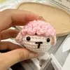 Llavero de lana hecho a mano con ganchillo, oso cachorro creativo, adornos para bolso, accesorios de ganchillo, colgante pequeño de punto DIY