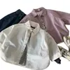 Camisa Infantil Maibao 2026 Otoño Nueva Estilo Coreano Camisa de Color Sólido para Niños Ropa de Primavera para Niños Ropa Infantil Huzhou Zhili