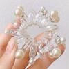 Accesorios para el cabello de verano sencillos de estilo japonés y coreano, anillo para el cabello con línea telefónica de perla, cuerda para atar para mujer, lindo tocado popular en Internet, banda de goma súper hada