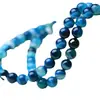 Ágata azul rayado Wanzhen cuentas sueltas con cuentas semi-terminadas DIY accesorios tejidos a mano pulsera material para cuentas