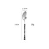 Acero Inoxidable 430 Vajilla Cuchillo y Tenedor para Bistec Cuchara Pinza Mango Hombre Pequeño Cintura Mármol Comida Occidental Juego de 4 Piezas Transfronterizo Cuchara para Dieta Cuchara de Té