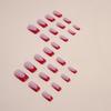 Uñas rojas de estilo europeo y americano ins de longitud media, belleza de uñas francesas, moda, chica popular, uñas de belleza para mujeres maduras