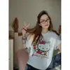 Camiseta Masculina e Feminina Tendência Estampada 100% Algodão Manga Curta Camiseta Feminina de Verão Tendência Manga Meia