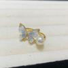 Anillo de Perla de Agua Dulce con Pintura al Óleo Colorida Flor Joyería de Mano Elegante Moda Lujo Accesible Anillo Versátil de Alta Gama Joyería para Mujeres