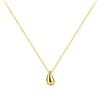 Collar de Plata de Ley s925 Gota de Agua para Mujer Diseño Simple Tridimensional Sentido de la Moda Temperamento Juvenil Brillante Cadena para Clavícula para el Uso Diario