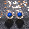Acessórios de Moda Nacional Outono e Inverno 2021 Banho de Ouro Rosa 18K Inlay Brincos de Floco de Neve Lamper de Segunda Geração Brincos Brincos Brincos