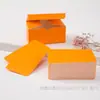 Tarjeta en blanco de papel kraft redondeada tarjeta pequeña tarjeta de papel para escribir a mano tarjeta de mensaje tarjeta de palabras en inglés 200