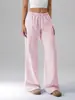 Suministro Especial Transfronterizo Amazon Más Vendido Europeos y Americanos Raya Vertical Cordón Elástico Pierna Ancha Pantalones Largos Casuales para Mujer En Stock Venta al por Mayor