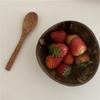 Tigela de Coco Criativa de Nicho Tigela de Iogurte Salada Estilo Ins Mesma do Blogger Tigela de Frutas Tigela Barriguda Colher de Coco