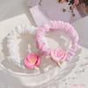 Nueva pinza pequeña para el cabello con forma de corazón rosa para niña, pinza para el cabello para niños, clip para flequillo, adorno para la cabeza, clip lateral, accesorios para el cabello de flores