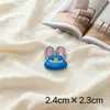 Nuevo Lindo Loco Animalito Conejo Gorra de Policía Conejo Oficial Accesorios de Resina DIY Crema Pequeña