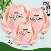 Suéter con Tema de PANDA Panda Primavera y Otoño 2024 Ropa Nueva para Niños Parin-child Ropa para Hombre y Mujer Estilo Nacional Top de Pareja Camiseta Base