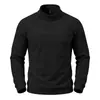 Sudadera de Forro Polar para Hombre 2026 Transfronteriza con Cuello Alto, Cremallera Diagonal, Bolsillos en las Mangas y Mangas Largas