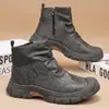 5612 Botas Martin Masculinas de Cruzamento Tamanho Grande, Novas Botas de Trabalho Casuais de Cano Alto, Tamanhos 38-45, Sola Grossa, Sapatos Masculinos Antiderrapantes