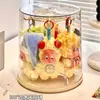 Soporte de Exhibición para Cajas Sorpresa Figura de Estrella Colgante de Muñeca Caja de Almacenamiento Giratoria Vitrina para Figuras Pop Mart A Prueba de Polvo