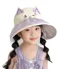 Chapéu de Proteção Solar Infantil, Chapéu de Pescador Verão Fofo de Desenho Animado, Chapéu de Sol para Meninos e Meninas, Chapéu de Sol para Bebê com Aba Larga, Respirável e Protetor