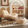 Mecedora sencilla y moderna con diseño de panal, reclinable, sofá individual para sala de estar, balcón, silla de ocio para adultos