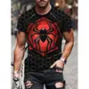 Amazon Manga Corta Verano 2024 Araña Bestia Estampado Digital Moda Camiseta Suelta Jersey Cuello Redondo Seda de Leche