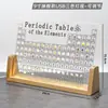 Adorno de Tabla Periódica de Elementos Puro Inglés Transfronterizo en Stock con Base de Luz Luminosa, Regalo de Cumpleaños Creativo, Decoración de Escritorio