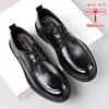 Sapatos masculinos de couro da marca Dragonfly, estilo britânico para ocasiões formais, novos casuais de couro macio com sola macia 2026 sapatos masculinos para casamento e noivo