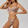 Conjunto de lencería de encaje floral francés, bestseller transfronterizo para mujer, conjunto de dos piezas ultra delgado, sexy y dulce de sujetador y bragas para mujer