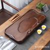 Luz Luxo Simples Nogueira Barco Bandeja de Chá Doméstico Kung Fu Tea Set Mesa de imersão seca Moderno Home Log