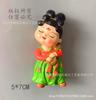 Ímãs de Geladeira Criativos em Resina Estilo Chinês Apresentando Fofas Princesas da Dinastia Tang em Várias Poses Brincando, Ímãs de Cenário Cultural e Criativo de Luoyang