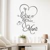 Nuevo DZ010 Lema en inglés Te amo más Te amo más amor dormitorio decoración del hogar pegatina de pared