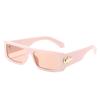 Gafas de Sol de Montura Cuadrada, Gafas Cuadradas de Parte Superior Plana Modernas y Versátiles, Gafas de Sol de Metal Personalizadas para Mujer