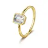 Anillo de Plata S925 Nuevo para Mujer Etsy Venta Caliente Transfronteriza Chapado en Oro de 18 Quilates Anillo Mayorista de Origen Anillo de Moissanita