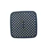 Nueva freidora de aire forrada con base cuadrada de silicona de 18,5 cm para freidora de aire con agujero redondo, forro para freidora de aire