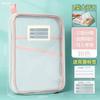 Bolsa de assunto em forma de L transparente saco de documentos malha grande abertura estudante livro portátil tutorial armazenamento de papel de exame