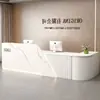 Mostrador de recepción de empresa de estilo chino nuevo, mostrador de recepción, caja registradora, mostrador de vestíbulo, escritorio de oficina pequeño, moderno y sencillo para tienda