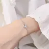 Pulsera de amor con zirconita de 8 palabras para mujer, plata de ley 925, diseño personalizado, pulsera de zirconita colorida, joyería simple de plata estilo Ins